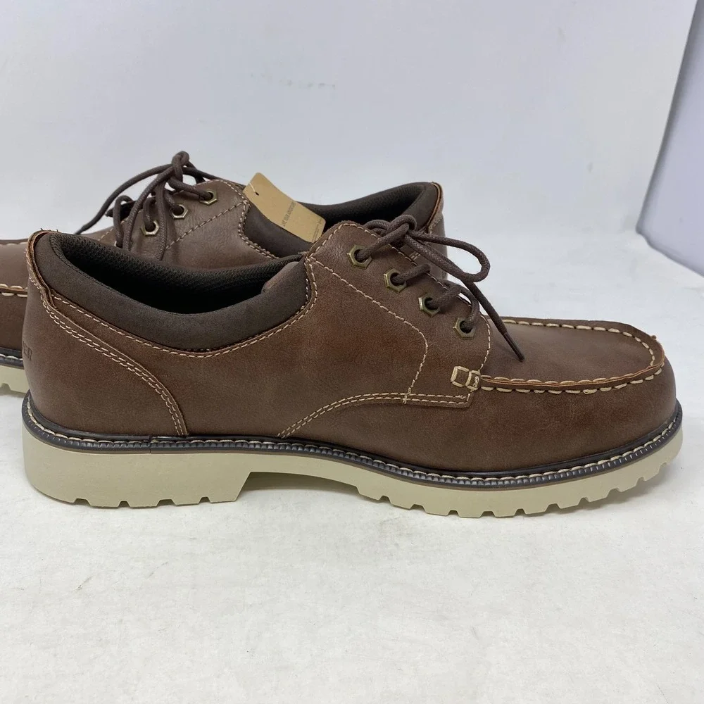 Eddie Bauer Stridertan Lug Sole Casual Shoes Mens 12M Vegan‎ Leather Brown
